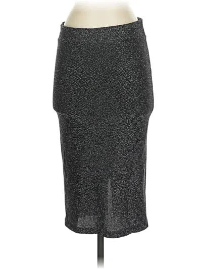 Pre-owned Arden B Formal Skirt In Silver