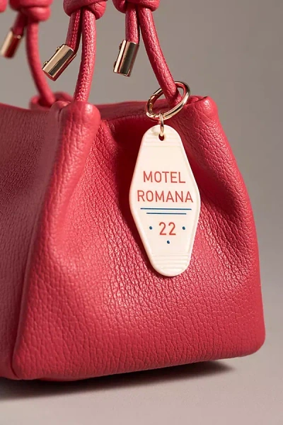 Arden Jewelry Mangia Motel Key Bag Charm In White
