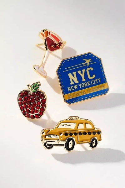 Arden Jewelry Paris Brooches, Set Of 4 In Blue
