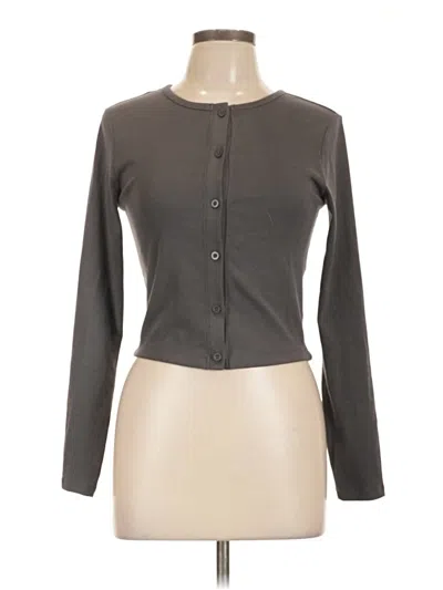 Pre-owned Ardene Long Sleeve Top Gray Square Neckline Tops
