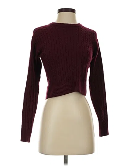Pre-owned Ardene Pullover Sweater In Burgundy