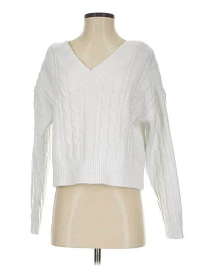 Pre-owned Ardene Pullover Sweater In White