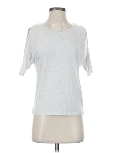 Pre-owned Ardene Short Sleeve Top Silver Cold Shoulder Neckline Tops