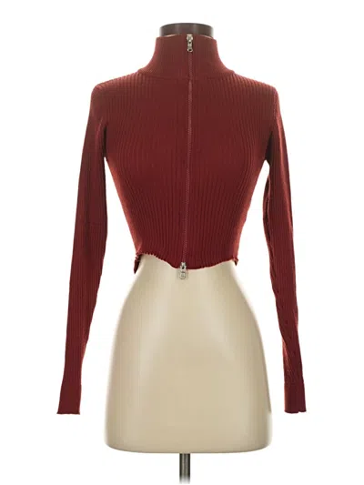 Pre-owned Ardene Turtleneck Sweater In Burgundy