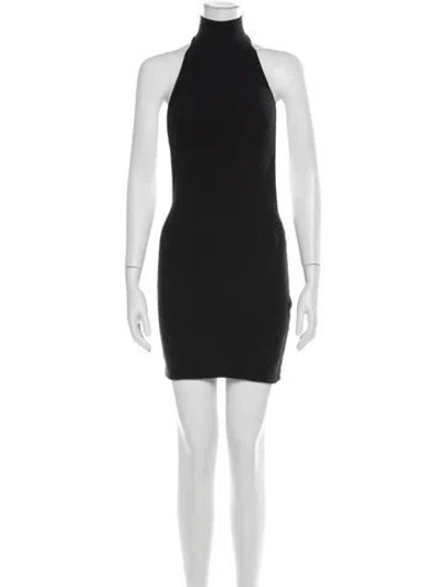 Pre-owned Are You Am I Halterneck Mini Dress In Black