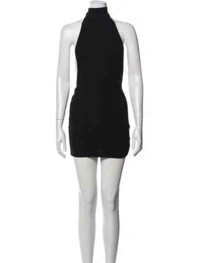 Pre-owned Are You Am I Halterneck Mini Dress W/ Tags In Black