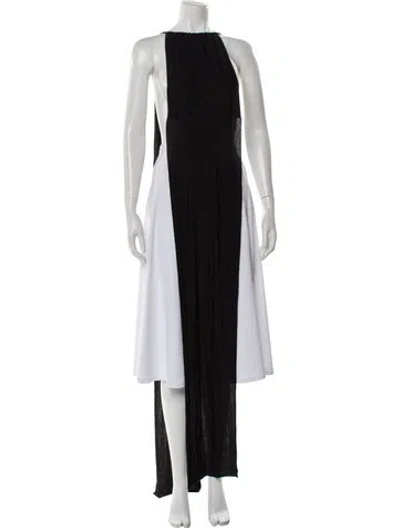 Pre-owned Are You Am I Halterneck Sleeveless Top In Black