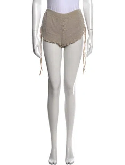 Pre-owned Are You Am I Mini Shorts In Neutrals