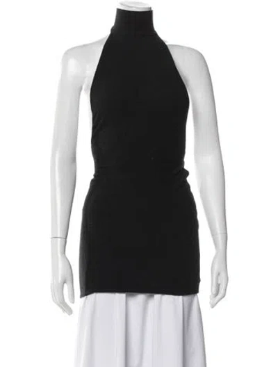 Pre-owned Are You Am I Mock Neck Sleeveless Top W/ Tags In Black