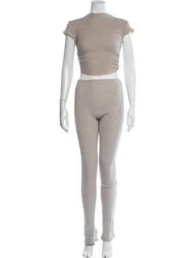 Pre-owned Are You Am I Nylon Pantsuit In Gray