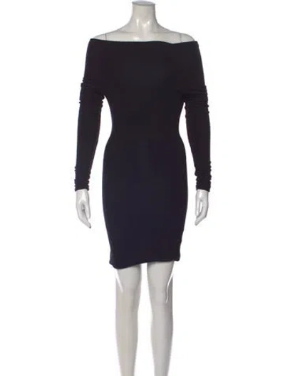 Pre-owned Are You Am I Off-the-shoulder Mini Dress In Black