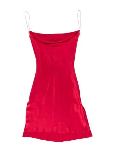 Pre-owned Are You Am I Silk Mini Dress In Orange