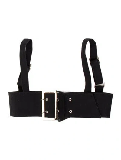 Pre-owned Are You Am I Strapless Crop Top W/ Tags In Black