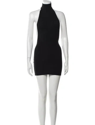 Pre-owned Are You Am I Turtleneck Mini Dress In Gray