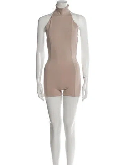 Pre-owned Are You Am I Turtleneck Romper W/ Tags In Neutral