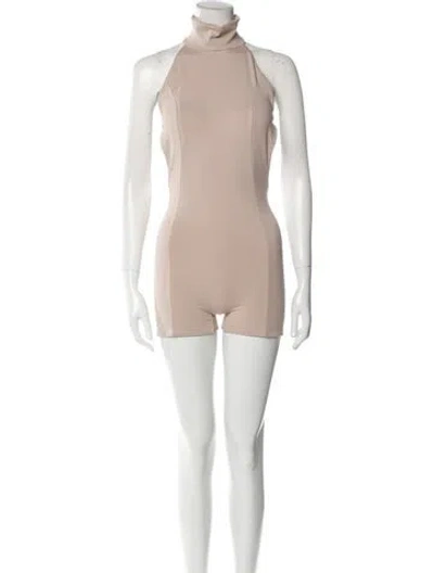 Pre-owned Are You Am I Turtleneck Romper W/ Tags In Neutral