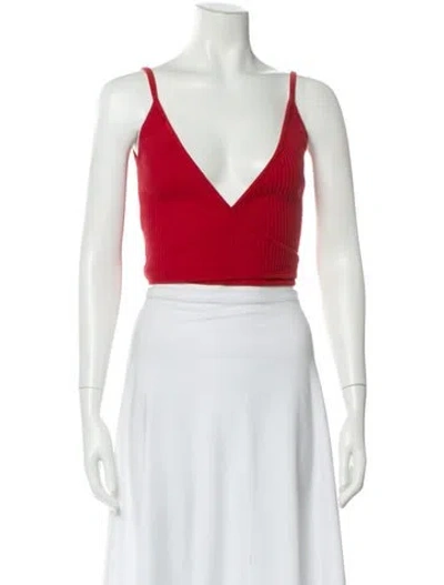 Pre-owned Are You Am I V-neck Sleeveless Crop Top W/ Tags In White