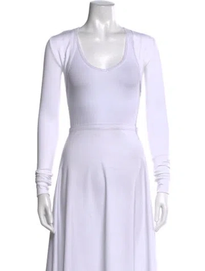 Pre-owned Are You Am I V-neck Sweater W/ Tags In White
