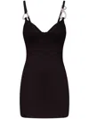 Area Crystal-link Minidress In Black