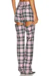 Area Checked Trousers In Pink Multi