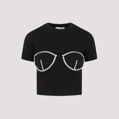 Area Black Crystal-cut T-shirt