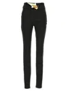 Area Black High Wasted Star Stud Leggings In Black