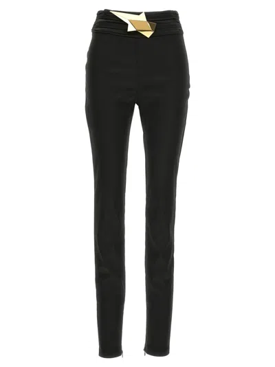 AREA BLACK HIGH WASTED STAR STUD LEGGINGS