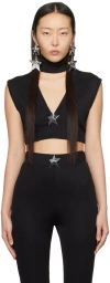 Area Black Star Stud Turtleneck In Black