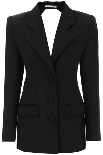 AREA AREA BLAZER DRESS WITH CUT OUT AND CRYSTALS