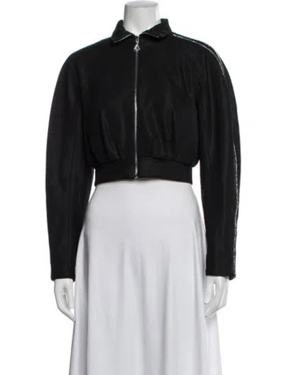 Pre-owned Area Bomber Jacket In Black