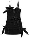 Area Bow Bandage Mini Dress In Black