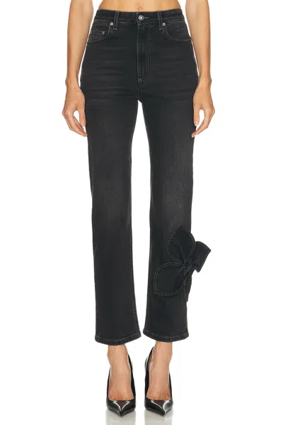 Area Bow Straight Leg In Black