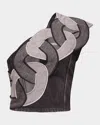 Area Schulterfreies Oberteil Mit Kettendetail In Grey Multi