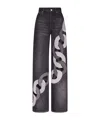 Area Chain Pattern Jeans