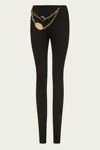 Area Chain Plate Belted Ponte Leggings