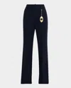 Area Chain Plate Straight-leg Trousers In Midnight Blue
