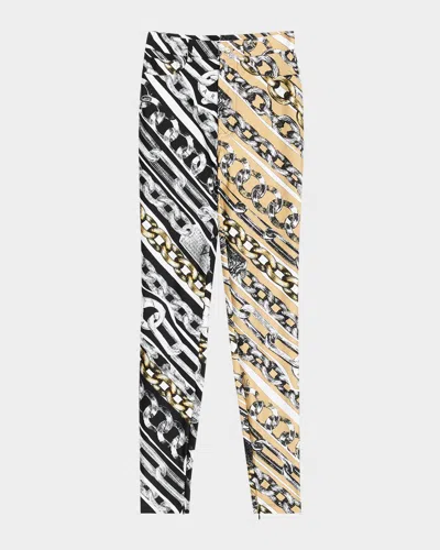 Area Chain-print Legging Pants In Multi