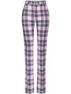Area Checked Trousers In Pink