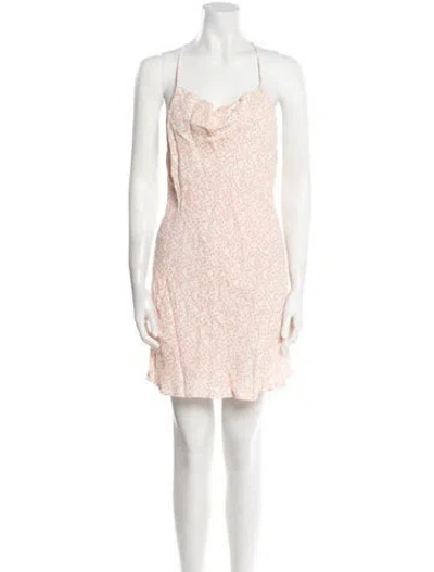 Pre-owned Area Cowl Neck Mini Dress W/ Tags In Pink
