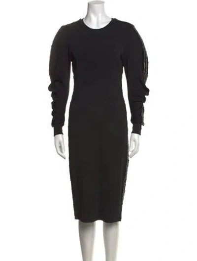 Pre-owned Area Crew Neck Knee-length Dress In Black