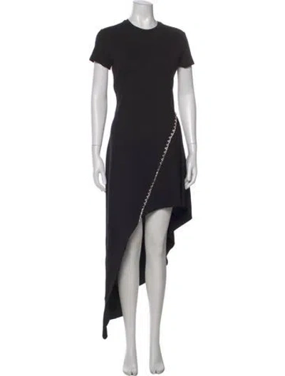 Pre-owned Area Crew Neck Long Dress In Black