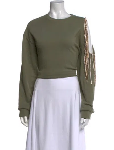 Pre-owned Area Crew Neck Long Sleeve Sweatshirt In Green