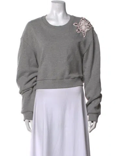 Pre-owned Area Crew Neck Long Sleeve Sweatshirt In Grey