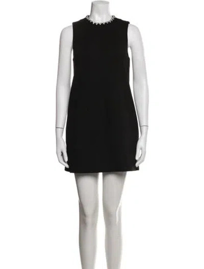 Pre-owned Area Crew Neck Mini Dress In Black