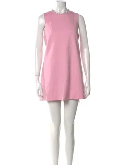 Pre-owned Area Crew Neck Mini Dress In Pink