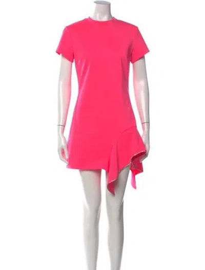 Pre-owned Area Crew Neck Mini Dress In Pink
