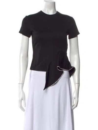 Pre-owned Area Crew Neck Short Sleeve Top In Black