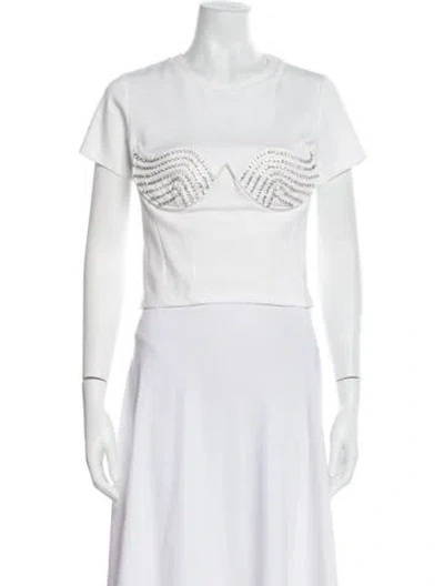 Pre-owned Area Crew Neck Short Sleeve T-shirt In White