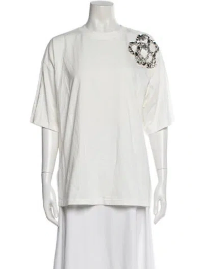 Pre-owned Area Crew Neck Short Sleeve T-shirt In White