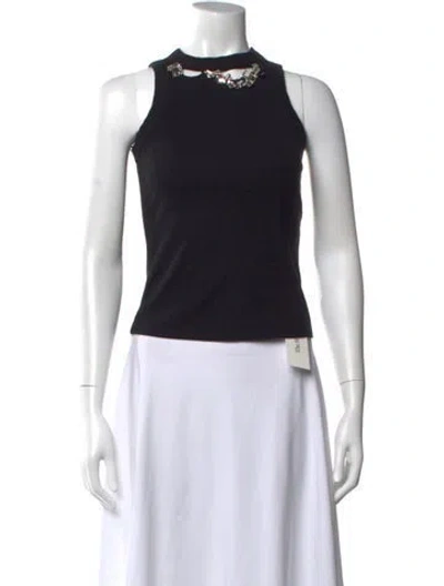Pre-owned Area Crew Neck Sleeveless Top In Black
